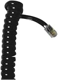 GE TL96177 12 Foot Coil Phone Cord (Black)