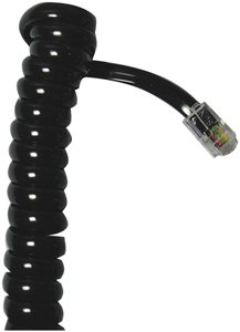 GE TL96177 12 Foot Coil Phone Cord (Black)