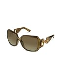 Gucci Bamboo Horsebit Temple Sunglasses gold/shaded brown