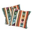 Wool cushion covers, 'Sunset Temple' (pair)