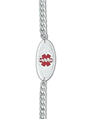 0.925 Sterling Silver Medical Alert ID Bracelet
