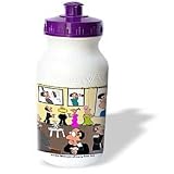 Londons Times Funny Panel Hollywood Cartoons - At The Museum Of Larry Fine Art - Water Bottles