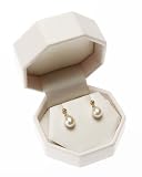 6 - 6 1/2 mm Fresh Water White Pearl Hanging Earings, with 14K Gold Clasp