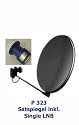 P323 Satspiegel 80 cm Stahl anthr. + Universal Single LNB 0,2 dB