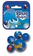 Mega Marbles - BLUE DOLPHIN MARBLES NET (1 Shooter Marble, 24 Player Marbles & 2 Display Rings)