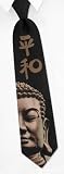 Buddha by The American Necktie Co black microfiber ties