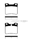Produkt-Bild: AUTEK Bremsbel&auml;ge hinten MERCEDES V230TD V200 V200CDI V280 V220CDI SPRINTER 308D 214 312D2.94x4 212D 208D VITO 110D2.3 110TD2.3 1132.0 108CDI2.2 112CDI2.2 1142.3 108D2.3 110CDI2.2