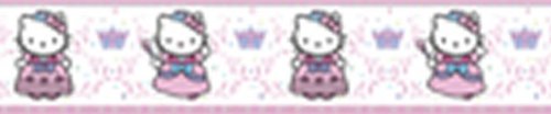 Hello Kitty Princess White Wallpaper Border in Brothers and Sisters