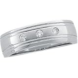 14K White Gold Diamond Duo Ring