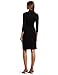 Karen Kane Women's 3/4 Sleeve Cascade Wrap Dress, Black, Medium