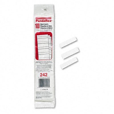 ESS242 - Blank White Inserts for Hanging File Folder Tabs