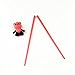 Makhry Cute Plastic Chopsticks with Silicone Guide/Functional Reusable Training Chopsticks Training Connector Both For Kids and Adults (WatermelonPink Panda)