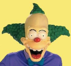 Adult Krusty the Clown Mask - Officially Trademarked Mask
