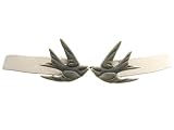 Kissing Birds Stretch 1 Inch Skinny Belt in Beige or Black
