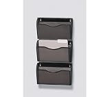 OfficeMax Mesh Letter-Size Wall File 3-Pack, Black 0M96856