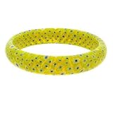 Yellow Floral Murano Glass Bangle