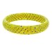 Yellow Floral Murano Glass Bangle