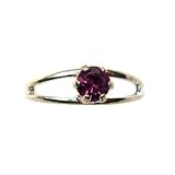 Rhinestone Adjustable Birthstone Fashion Ring for February, Amethyst