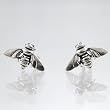 Tiny Bee Earrings in Sterling Silver, #9342