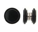 No Piercing Required - Anodized Stainless Steel Magnetic Fake Plugs - Imitation 0G with rubber bands - Sold as a Pair