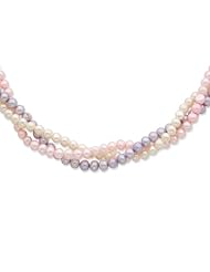 Sterling Silver 5-5?Mm Fw Cultured Potato Pearl W/2in Ext. Necklace
