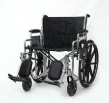 Heavy Duty Wheelchair K0007 - Removable Desk Arms, 22, Swingaway Footrests