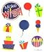 Retro Birthday Scrapbook Stickers
