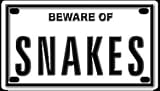 Beware of Snakes 2 1/4 X 4" Embossed Aluminum Sign"