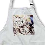 Cats - BLACK Full Length Apron With Pockets 22w X 30l