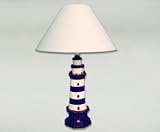 Table Lamp, Lighthouse, Navy & White 36X10.5X10.5Cm (NO SHADE INCLUDED)