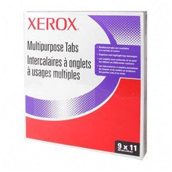 Xerox - Single-sided straight-collated tabs - white - 9 in x 11 in - 163 g/m2 - 5 sheets pack of 250 