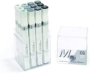 Mepxy Brush Marker Set of 12color - Cool Gray