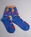 Blue felines festival socks Laurel Burch Socks
