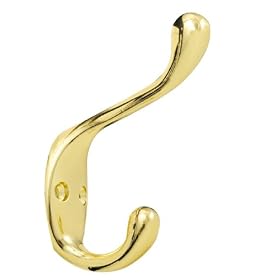 Liberty Hardware B42302Q-PB-C5 3-Inch Heavy Duty Coat and Hat Hook, Polished Brass