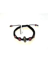 Natural Ruby Gemstone Beads Macrame Bracelet Sterling Silver Fashion Jewelry