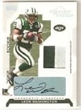 2006 Playoff NFL Playoffs Jersey Signature Proofs Silver #99 Leon Washington RC / 49 - New York Jets (Rookie Parallel Card - Piece of Authentic Jersey - Autographed - Serial #'d to 49) (Football Cards)