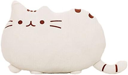 New Arrival Cute Cartoon Cat Cookie Throw Pillow Decorative Cushion Pillow Stuffed Plush（white）
