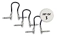 Hosa CFS107 6-Inch Jumper Cable for Pedal Effects (Metal Type) - set of 3