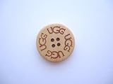 Wood Buttons Replacement For UGG Boots, Natural/Sand