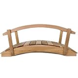 31t0RR9La5L. SL160  3 Western Red Cedar Wood Garden Bridge with Rails