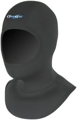 Ocean Quest 7/5mm Premium Super-Stretch Titanium Diving Hood Black 2XLarge