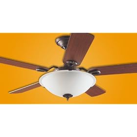 Hunter 28870 60" Stonebridge Ceiling Fan New Bronze w/ Light & 5 Dk Cherry Blades