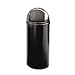 Rubbermaid Commercial Marshal Classic Container, Round, Polyethylene, 25 Gallons, Black (817088BK)