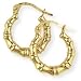 9ct Bamboo Creole Earrings