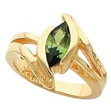 14K White or Yellow Gold Peridot Ring -- OTHER GEMS AVAILABLE