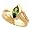 14K Yellow Gold Peridot Ring -- OTHER GEMS AVAILABLE