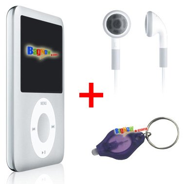 Childrens Toyshop  Electronics : MP4 / MP3 Player Silver with Earphone & LED Keyring - Multimedia Video, Music, Photo & Radio Player by BagNow