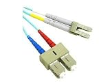 Cables To Go 36525 10Gb LC/SC LSZH Duplex 50/125 Multimode Fiber Patch Cable (1 Meter, Aqua)