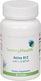 Active B12 Lozenge With L-5-MTHF | 800 mcg of Pure Non-racemic L-methylfolate | 1,000 mcg of Methylcobalamin and Adenosylcobalamin Vitamin B12 | 60 Lozenges | Physician Formulated | Seeking Health