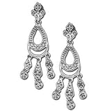 .15 ctw White Gold Chandelier Earrings